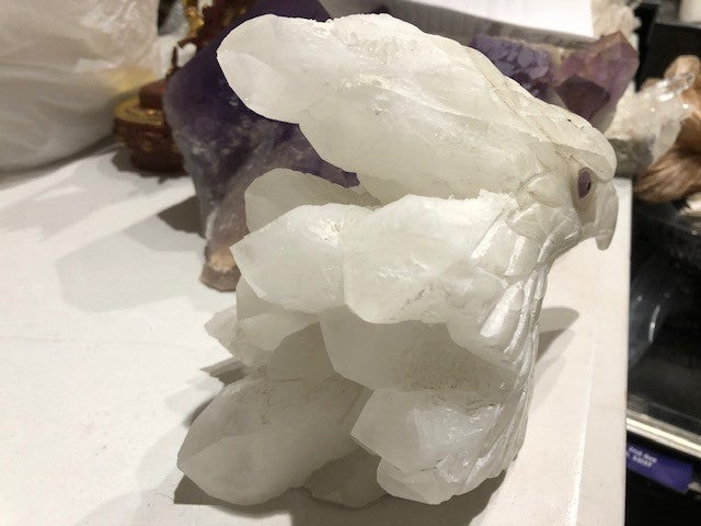 Eagle Hand Crafted in Clear Quartz Medium