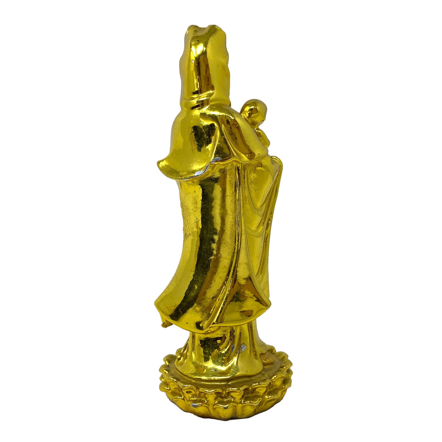 Gold Kuan Yin With Baby