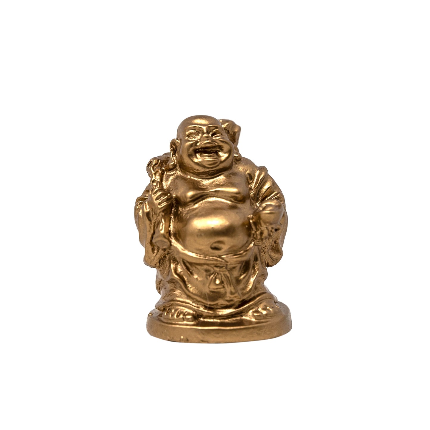 Miniature Gold Laughing Buddha